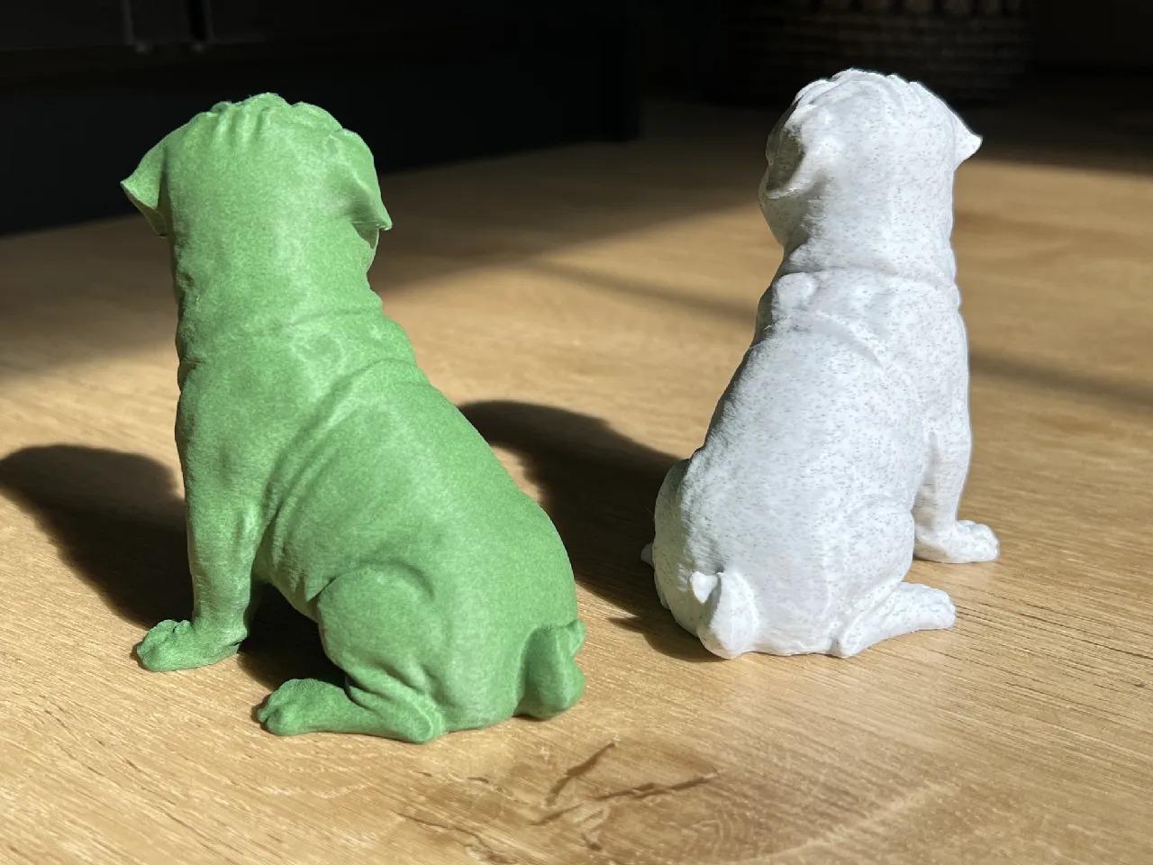 Pug Dog Mops Sitting Statue