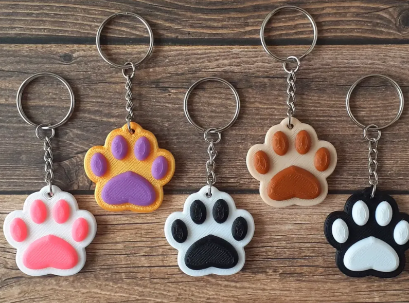 Animal paw keychain