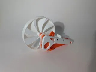 Squeeze Powered Flywheel Fan